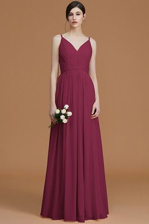 Abito da Damigella A Terra Naturale Principessa in Chiffon A-Line - Foto 11