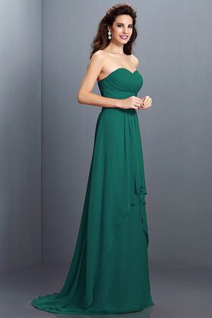 A Linie Ärmellos Prinzessin Sittsames Brautjungfernkleid mit Reißverschluss - Bild 9