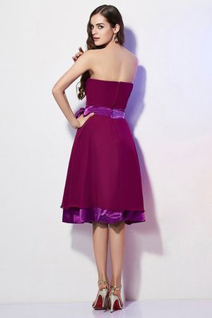 Robe demoiselle d'honneur naturel bref avec sans manches de bustier avec zip - Photo 2