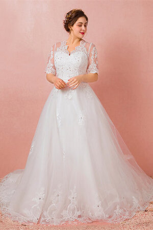 Robe de mariée ligne a avec lacets de princesse fantastique a eglise - Photo 2