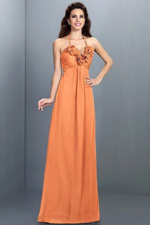 Prinzessin A-Linie Ärmelloses Normale Taille Brautjungfernkleid aus Chiffon - Bild 20