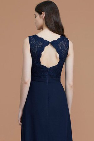 A Linie Prinzessin Normale Taille Ärmelloses Bodenlanges Brautjungfernkleid - Bild 7
