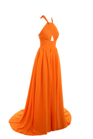 Ärmellos Chiffon Etui trägerlos ausgefallenes konservatives Abendkleid - Bild 5
