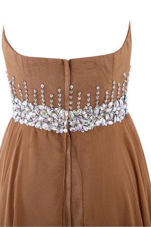 Robe de soirée naturel derniere tendance avec cristal manche nulle de traîne courte - Photo 6