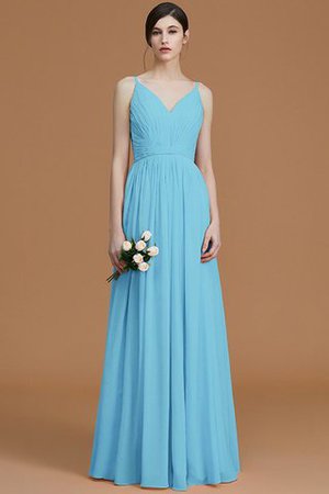 Abito da Damigella A Terra Naturale Principessa in Chiffon A-Line - Foto 9