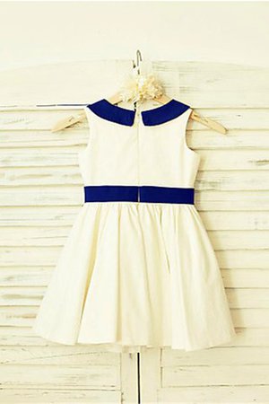 Robe de cortège enfant naturel de princesse avec zip en satin avec fleurs - Photo 2