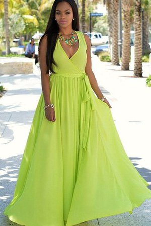 Vestido de Dama de Honor de Escote en V de Un sólo hombro de Cremallera de Abalorio - Foto 1