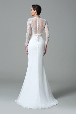 Elegante Vestido de Novia de Corte Sirena de Encaje Adorno de Joya de Largo - Foto 2