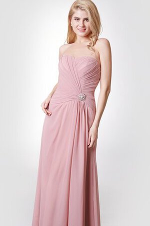 Moderno Vestido de Dama de Honor en Gasa de Abalorio de Hasta el suelo de Largo - Foto 4