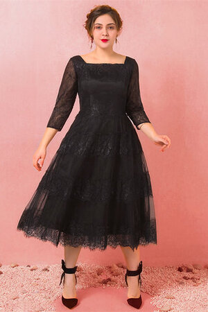 Beliebt A-Linie Modernes Ballkleid mit Quadrat Ausschnitt mit Rücken Schnürung - Bild 1
