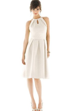 Moderno Vestido de Dama de Honor de Corte-A de Hasta la Rodilla de Escote halter - Foto 3