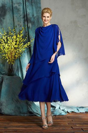 Boot-Ausschnitt Prinzessin Ärmelloses Knielanges Wadenlanges Brautmutterkleid - Bild 5