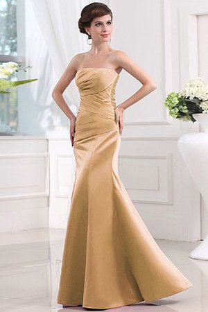 Robe demoiselle d'honneur naturel cordon de bustier en satin maillot - Photo 11