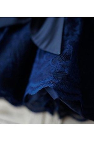 Robe de cortège enfant naturel avec fleurs avec zip a-ligne encolure ronde - Photo 4