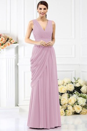 Robe demoiselle d'honneur longue avec fronce avec zip ligne a de princesse - Photo 23
