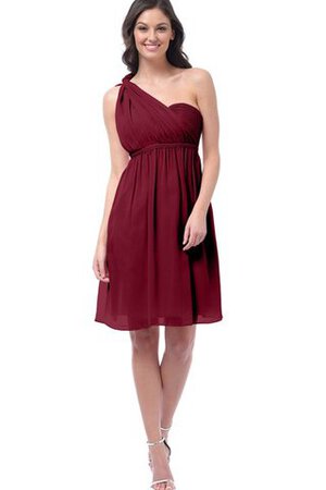 Robe demoiselle d'honneur bref de col en cœur bandouliere spaghetti en chiffon - Photo 4