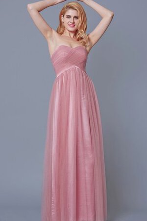 Robe demoiselle d'honneur plissé fermeutre eclair en tulle ruché croisade - Photo 3