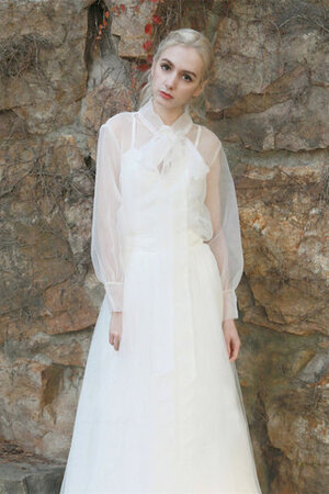 Robe de mariée joli en satin extensible sage naturel longue - Photo 5