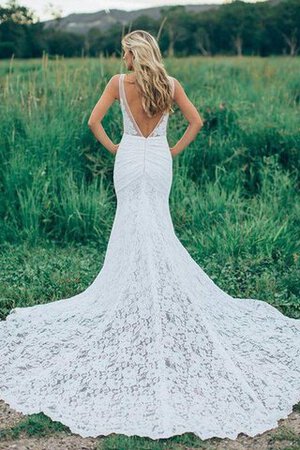 Abito da Sposa in pizzo in Pizzo favola in Tulle Schiena Nuda Elegante - Foto 3
