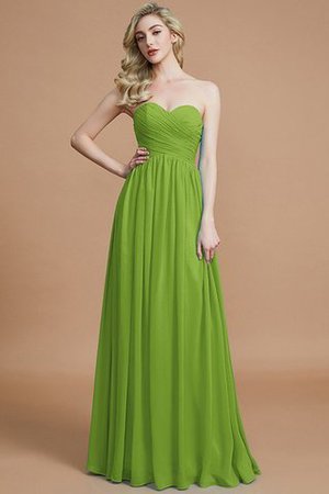 Herz-Ausschnitt Chiffon Ärmelloses Normale Taille Brautjungfernkleid mit hoher Tailler - Bild 19
