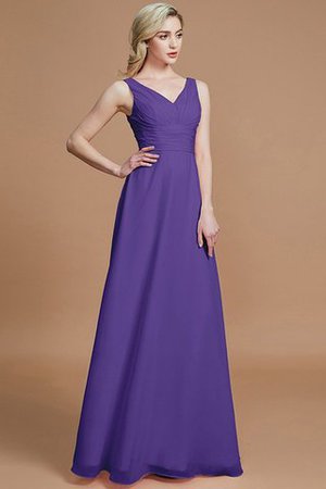 Abito da Damigella V-Scollo Naturale A Terra A-Line Principessa - Foto 29