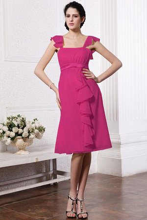 Robe demoiselle d'honneur fermeutre eclair en chiffon de lotus ruché de princesse - Photo 11