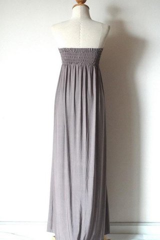 Ärmelloses Chiffon Herz-Ausschnitt A-Line informelles bodenlanges Brautjungfernkleid - Bild 2