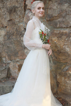 Robe de mariée joli en satin extensible sage naturel longue - Photo 4
