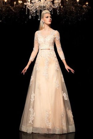 Robe de mariée longue sexy avec manche longue appliques de princesse - Photo 4