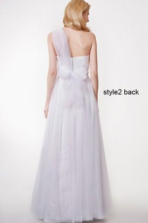 Robe demoiselle d'honneur mode ceinture bandouliere spaghetti en tulle col en forme de cœur - Photo 5
