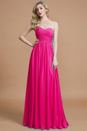 Herz-Ausschnitt Chiffon Ärmelloses Normale Taille Brautjungfernkleid mit hoher Tailler - Bild 16