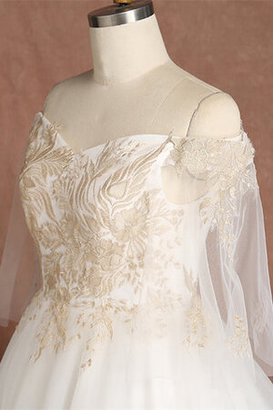 Robe de mariée en salle en 3/4 manche avec décoration dentelle grosses soldes cordon - Photo 5