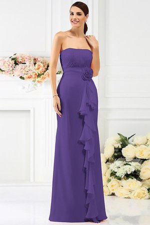 Robe demoiselle d'honneur longue manche nulle avec chiffon avec zip de fourreau - Photo 24