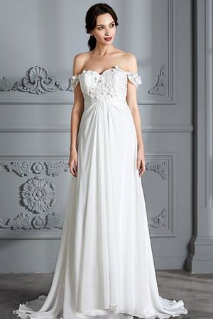 Chiffon Prinzessin A-Line Ärmelloses Bodenlanges Brautkleid - Bild 2
