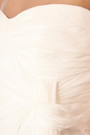 Chiffon Etui natürliche Taile schlichtes informelles Brautkleid mit Plissierungen - Bild 4
