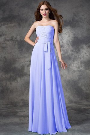 Normale Taille A-Line Chiffon Bodenlanges Anständiges Brautjungfernkleid - Bild 16