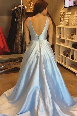 Robe de soirée de traîne courte de princesse en satin chaming fermeutre eclair - Photo 2