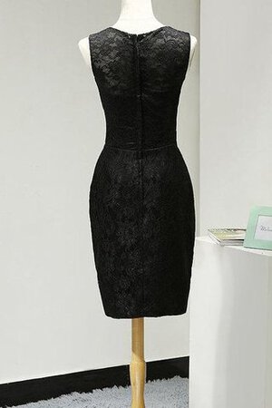 Reißverschluss Etui natürliche Taile Schaufel-Ausschnitt Spitze Cocktailkleid mit Bordüre - Bild 2