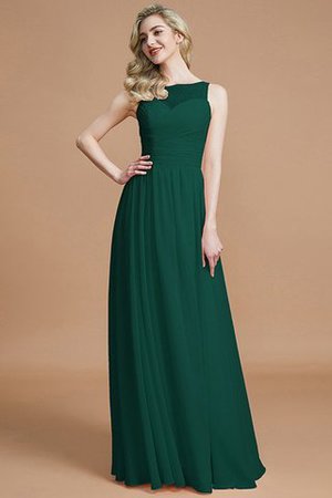 Vestido de Dama de Honor de Barco de Natural de Hasta el suelo de Sin mangas - Foto 14