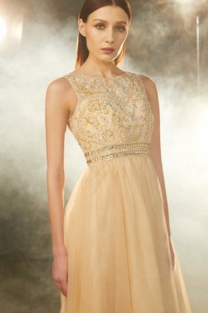 Vestido de Noche de Corte-A en Tul de Escote redondo de Espalda Descubierta de Largo - Foto 4