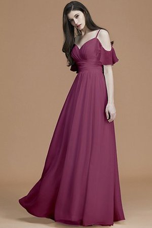 Abito da Damigella Senza Maniche A Terra Principessa A-Line in Chiffon - Foto 11