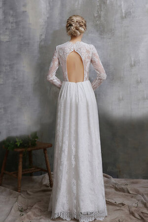 Wunderbar Exklusive Bodenlanges Brautkleid mit Knöpfen mit Langen Ärmeln - Bild 3