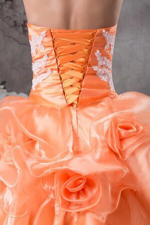 Robe de quinceanera de col en cœur avec fleurs decoration en fleur de lotus de mode de bal - Photo 2