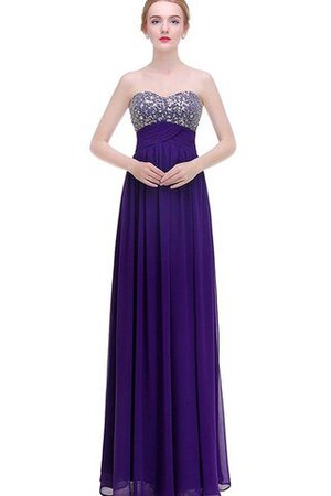 Robe de bal trou de serrure a-ligne ruché jusqu'au sol avec chiffon - Photo 1