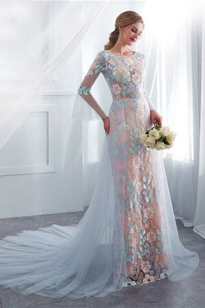 Robe de mariée avec broderie élégant col u profond spécial extraodinaire - Photo 3