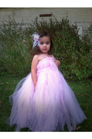 Abito da Cerimonia Bambini Conotta con Fiocco con Piega Ball Gown Senza Maniche A Terra - Foto 3