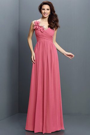 Robe demoiselle d'honneur plissage longue jusqu'au sol de col en v avec chiffon - Photo 28