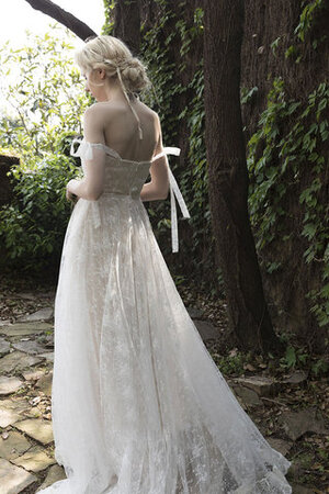 Vestido de Novia de Largo de Abalorio de Tiras anchas de Emocionante - Foto 3