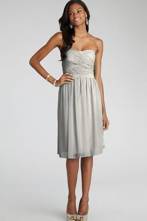 Robe demoiselle d'honneur courte ruché croisade de bustier en chiffon - Photo 11