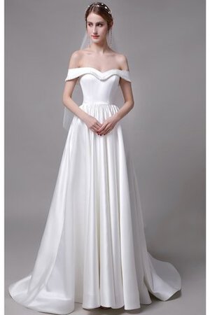 Einzigartig A-Line Ärmelloses Anständiges Einfaches Brautkleid - Bild 1